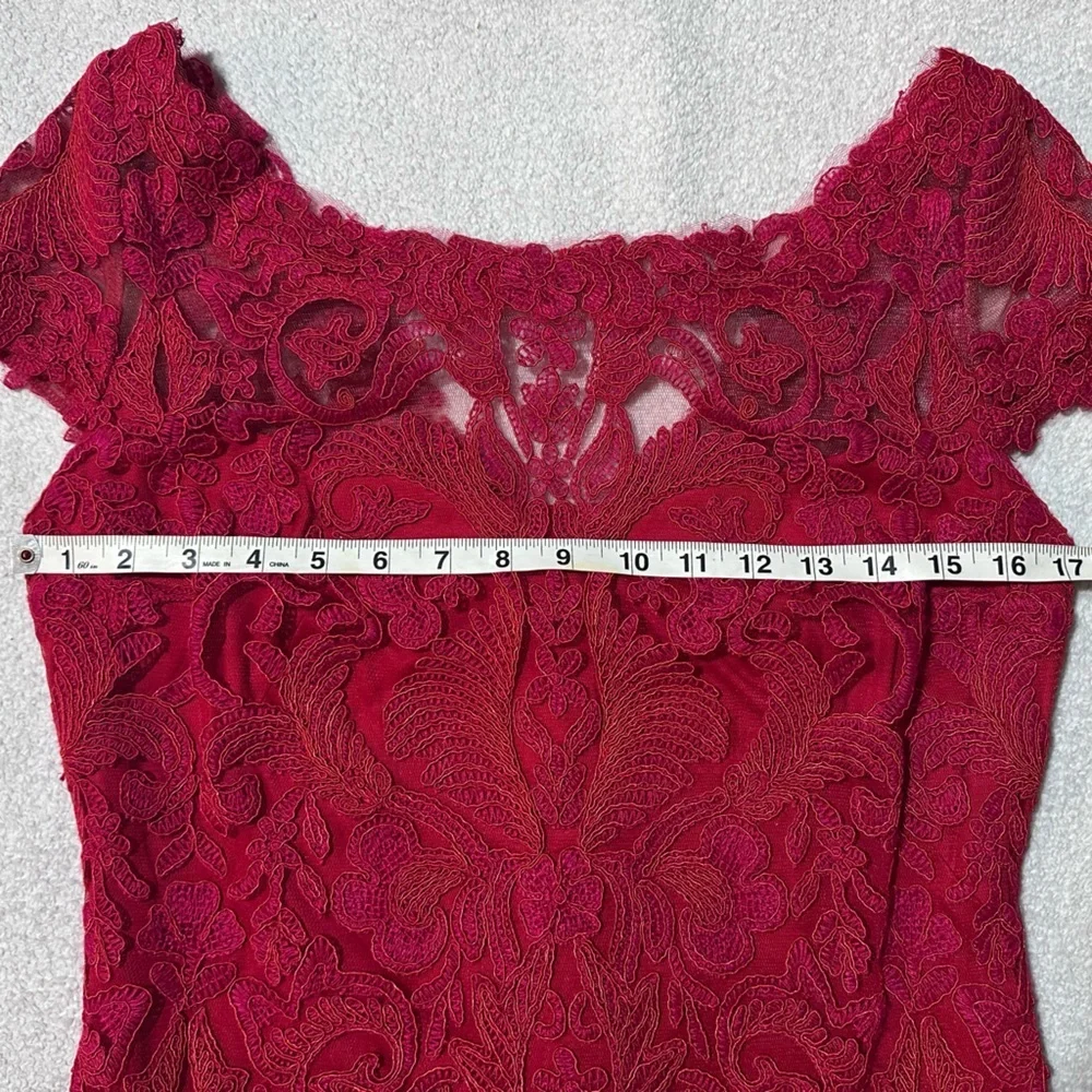 Tadashi Shoji | Red Lace Sheath Dress | Size 10